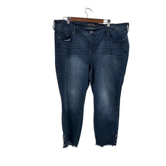 Torrid Ankle Skinny Jeans Size 20 Women'‎ s Blue Stretch 5 Pockets - Picture 2 of 7